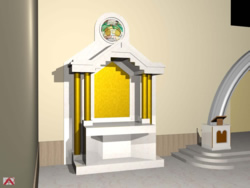 il progetto del nuovo trono in onore della Madonna